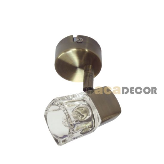 ΣΠΟΤ ΜΕ ΓΥΑΛΙ G9 I ΜΠΡΟΝΖΕ (090106GAB)