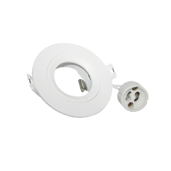 ΧΩΝΕΥΤΟ ΛΕΥΚΟ ΠΛΑΣΤΙΚΟ ΣΠΟΤ GU10 ΚΟΠΗ 60mm (1042WPC)