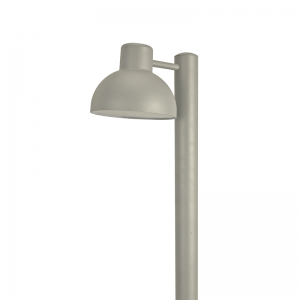 ΓΚΡΙ ΦΩΤΙΣΤΙΚΟ BERO 1XE27 MAX.10W LED IP44 ΜΕ ΚΟΛΩΝΑ & ΟΠΑΛ PC ΚΑΛΥΜΜΑ