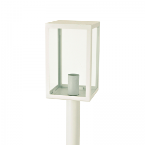 ΛΕΥΚΟ ΦΩΤΙΣΤΙΚΟ CELIA 1XE27 IP44 ΜΕ ΚΟΛΩΝΑ & ΔΙΑΦΑΝΟ ΓΥΑΛΙ