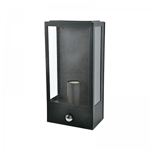 ΜΑΥΡΟ ΕΠΙΤΟΙΧΟ ΦΩΤΙΣΤΙΚΟ CELIA 1XE27 IP44 ΜΕ ΔΙΑΦΑΝΟ ΓΥΑΛΙ & ΑΙΣΘΗΤΗΡΑ ΚΙΝΗΣΗΣ-ΜΕΡΑΣ ΝΥΧΤΑΣ..