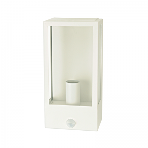 ΛΕΥΚΟ ΕΠΙΤΟΙΧΟ ΦΩΤΙΣΤΙΚΟ CELIA 1XE27 IP44 ΜΕ ΔΙΑΦΑΝΟ ΓΥΑΛΙ & ΑΙΣΘΗΤΗΡΑ ΚΙΝΗΣΗΣ-ΜΕΡΑΣ ΝΥΧΤΑΣ..