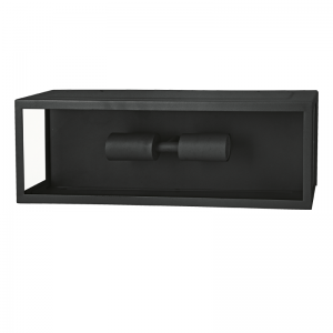 ΜΑΥΡΟ ΕΠΙΤΟΙΧΟ ΦΩΤΙΣΤΙΚΟ CELIA 2XE27 IP44 ΜΕ ΔΙΑΦΑΝΟ ΓΥΑΛΙ.