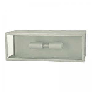 ΓΚΡΙ ΕΠΙΤΟΙΧΟ ΦΩΤΙΣΤΙΚΟ CELIA 2XE27 IP44 ΜΕ ΔΙΑΦΑΝΟ ΓΥΑΛΙ