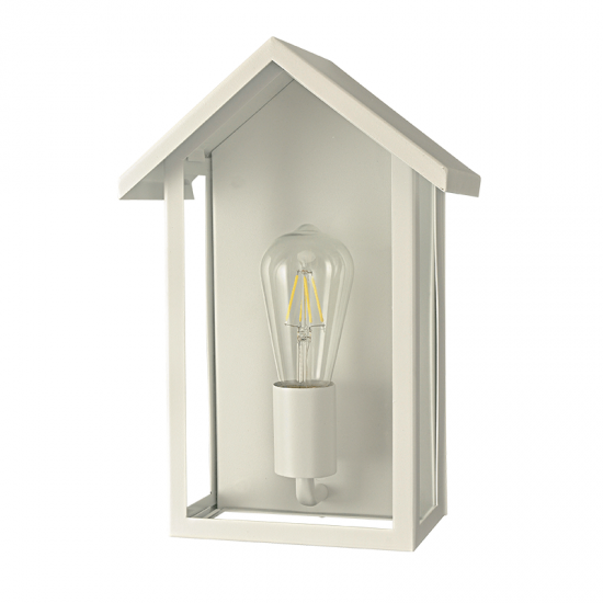 ΛΕΥΚΟ ΕΠΙΤΟΙΧΟ ΦΩΤΙΣΤΙΚΟ CELIA H 1XE27 IP44 ΜΕ ΔΙΑΦΑΝΟ ΓΥΑΛΙ..-ΦΩΤΙΣΤΙΚΑ ΕΞΩΤΕΡΙΚΟΥ ΧΩΡΟΥ-ΦΑΝΑΡΑΚΙΑ-