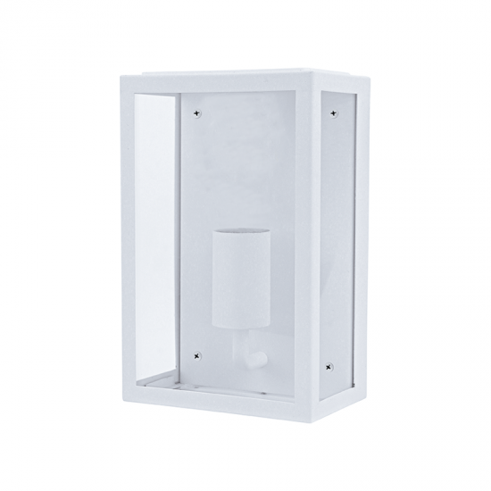 ΛΕΥΚΟ ΕΠΙΤΟΙΧΟ ΦΩΤΙΣΤΙΚΟ CELIA MINI 1XE27 IP44 ΜΕ ΔΙΑΦΑΝΟ ΓΥΑΛΙ..-ΦΩΤΙΣΤΙΚΑ ΕΞΩΤΕΡΙΚΟΥ ΧΩΡΟΥ-ΦΑΝΑΡΑΚΙΑ-