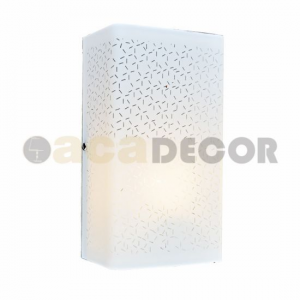 ΕΠΙΤΟΙΧΙΟ Φ/Σ 2ΧΕ27 ΛΕΥΚΟ ΓΥΑΛΙ ΜΟΤΙΒΟ+ΜΕΤΑΛΛΟ 26Χ25Χ8,5CM SCILLA