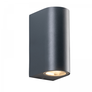 GU10 WALL LUMINAIRE 230V AC DARK GREY IP54 MAX.2X35W
