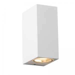 GU10 WALL LUMINAIRE 230V AC MATT WHITE IP54 MAX.2X35W