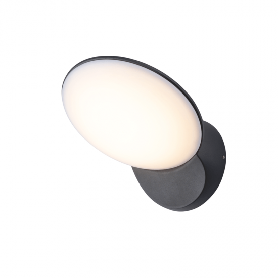 Απλίκα LED 14W Σε Σκούρο Γκρί Χρώμα-ΑΠΛΙΚΑ-ΕΞΩΤΕΡΙΚΟΥ ΧΩΡΟΥ-ΓΚΡΙ-LED-