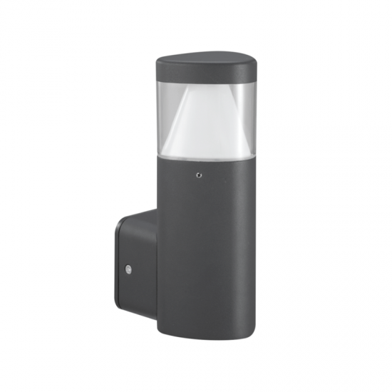 Eden Απλίκα LED 7W Σε Σκούρο Γκρί Χρώμα-ΦΩΤΙΣΤΙΚΑ ΕΞΩΤΕΡΙΚΟΥ ΧΩΡΟΥ-ΑΠΛΙΚΑ-ΑΛΟΥΜΙΝΙΟ-ΠΟΛΥΚΑΡΜΠΟΝΙΚΟ-ΓΚΡΙ-LED-