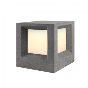 ΦΩΤΙΣΤΙΚΟ ΚΗΠΟΥ 200MM IP65 Ε27 Max.7W ΜΑΥΡΟ ΤΣΙΜΕΝΤΟ & PC ΚΑΛΥΜΜΑ