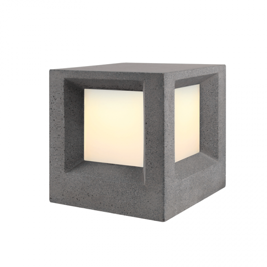 ΦΩΤΙΣΤΙΚΟ ΚΗΠΟΥ 200MM IP65 Ε27 Max.7W ΜΑΥΡΟ ΤΣΙΜΕΝΤΟ & PC ΚΑΛΥΜΜΑ-ΦΩΤΙΣΤΙΚΟ ΕΞΩΤΕΡΙΚΟΥ ΧΩΡΟΥ-ΕΔΑΦΟΥΣ-