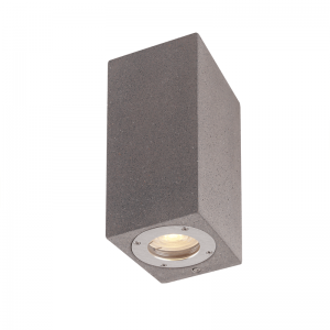 ΤΕΤΡΑΓΩΝΟ ΕΠΙΤΟΙΧΟ ΦΩΤΙΣΤΙΚΟ UP-DOWN IP65 2XGU10 ΜΑΥΡΟ ΤΣΙΜΕΝΤΟ