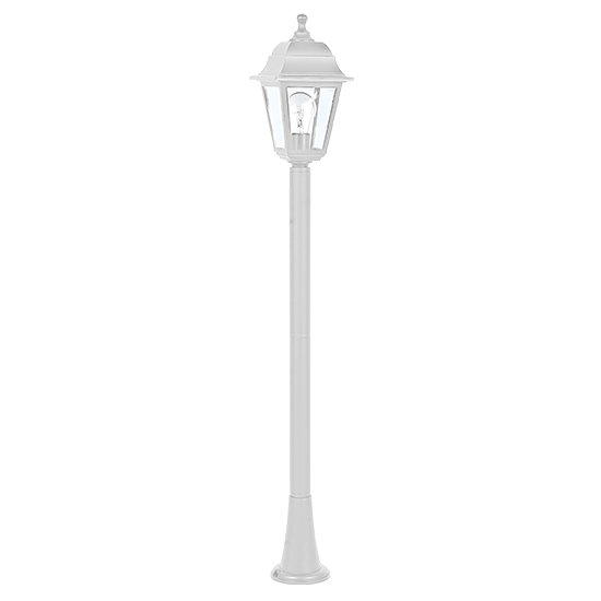4S PLASTIC FLOOR GARDEN WHITE LUMINAIRE 100CM E27 IP44-ΦΩΤΙΣΤΙΚΑ ΕΞΩΤΕΡΙΚΟΥ ΧΩΡΟΥ-ΦΑΝΑΡΑΚΙΑ-