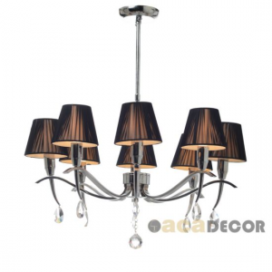 ΚΡΕΜΑΣΤΟ ΚΑΠΕΛΑΚΙ ΜΑΥΡΟ Φ64 8Χ40W E14