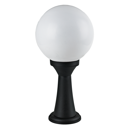 PLASTIC FLOOR GARDEN BLACK LUMINAIRE 41CM Φ200 E27 IP44-ΦΩΤΙΣΤΙΚΑ ΕΞΩΤΕΡΙΚΟΥ ΧΩΡΟΥ-ΦΑΝΑΡΑΚΙΑ-