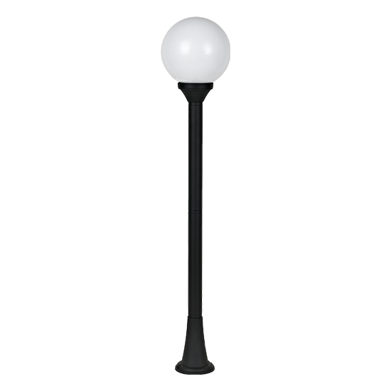PLASTIC FLOOR GARDEN BLACK LUMINAIRE 100CM Φ200 E27 IP44-ΦΩΤΙΣΤΙΚΑ ΕΞΩΤΕΡΙΚΟΥ ΧΩΡΟΥ-ΦΑΝΑΡΑΚΙΑ-