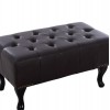 ΤΑΜΠΟΥΡΕ ΥΠΟΠΟΔΙΟ T.CHESTERFIELD EMMA PU 80x46x42Y ΣΚΟΥΡΟ ΚΑΦΕ