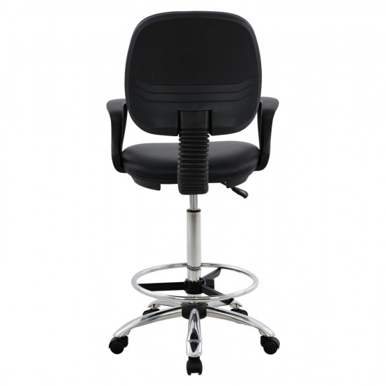 ΚΑΡΕΚΛΑ ΓΡΑΦΕΙΟΥ ΜΕ ΥΠΟΠΟΔΙΟ ΥΠΕΡΙΨΩΜΕΝΗ ΜΑΥΡΗ 56,5x60x114-136Y εκ.