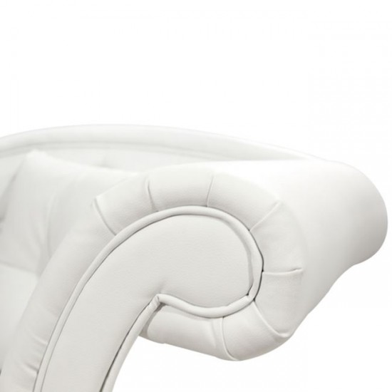 ΑΝΑΚΛΙΝΔΡΟ T.CHESTERFIELD NIOVI PU ΛΕΥΚΟ ΔΕΞΙ ΜΠΡΑΤΣΟ 190x61x84Yεκ.