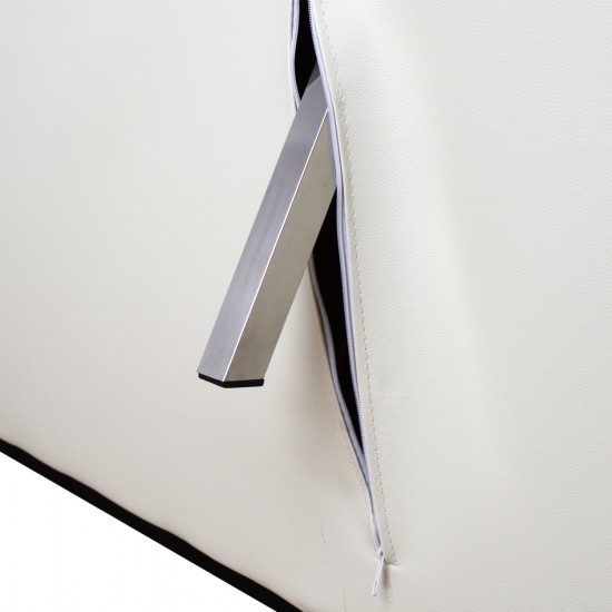 ΚΑΝΑΠΕΣ ΚΡΕΒΑΤΙ THOM ΜΕ ΑΝΑΔΙΠΛΟΥΜΕΝΑ ΜΠΡΑΤΣΑ ΛΕΥΚΟ PU