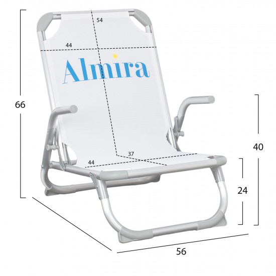 ΚΑΡΕΚΛΑΚΙ ΠΑΡΑΛΙΑΣ ΒΑΡΕΩΣ ΤΥΠΟΥ ΛΕΥΚΟ ΑΛΟΥΜΙΝΙΟΥ