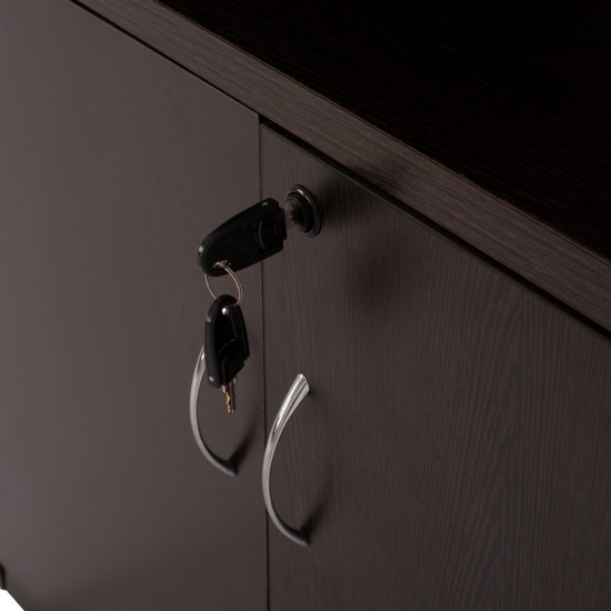 ΒΙΒΛΙΟΘΗΚΗ ΓΡΑΦΕΙΟΥ ΕΠΑΓΓΕΛΜΑΤΙΚΗ WENGE ΜΕ 2 ΠΟΡΤΕΣ