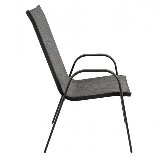 ΠΟΛΥΘΡΟΝΑ ΕΞ.ΧΩΡΟΥ LEON ΜΕΤΑΛΛΙΚΗ ΓΚΡΙ ΜΕ TEXTILENE ΓΚΡΙ 54x70x93Υεκ