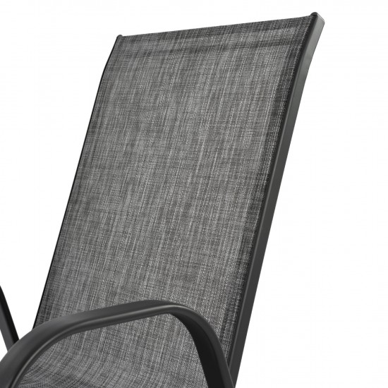 ΠΟΛΥΘΡΟΝΑ ΕΞ.ΧΩΡΟΥ LEON ΜΕΤΑΛΛΙΚΗ ΓΚΡΙ ΜΕ TEXTILENE ΓΚΡΙ 54x70x93Υεκ