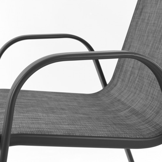 ΠΟΛΥΘΡΟΝΑ ΕΞ.ΧΩΡΟΥ LEON ΜΕΤΑΛΛΙΚΗ ΓΚΡΙ ΜΕ TEXTILENE ΓΚΡΙ 54x70x93Υεκ