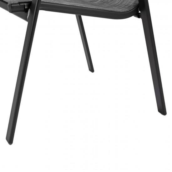 ΠΟΛΥΘΡΟΝΑ ΕΞ.ΧΩΡΟΥ LEON ΜΕΤΑΛΛΙΚΗ ΓΚΡΙ ΜΕ TEXTILENE ΓΚΡΙ 54x70x93Υεκ