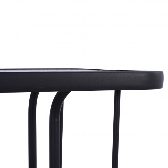 ΤΡΑΠΕΖΙ ADAM ΜΕΤΑΛΛΙΚΟ ΓΚΡΙ ΣΚΟΥΡΟ 110Χ60Χ71Υεκ.