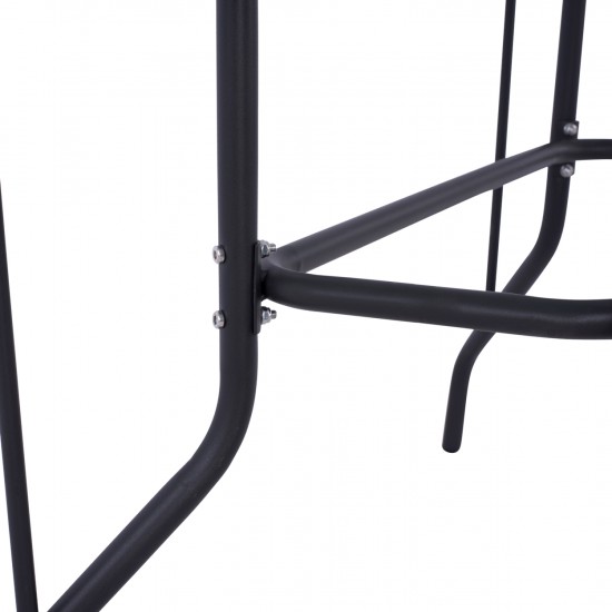 ΤΡΑΠΕΖΙ ADAM ΜΕΤΑΛΛΙΚΟ ΓΚΡΙ ΣΚΟΥΡΟ 110Χ60Χ71Υεκ.