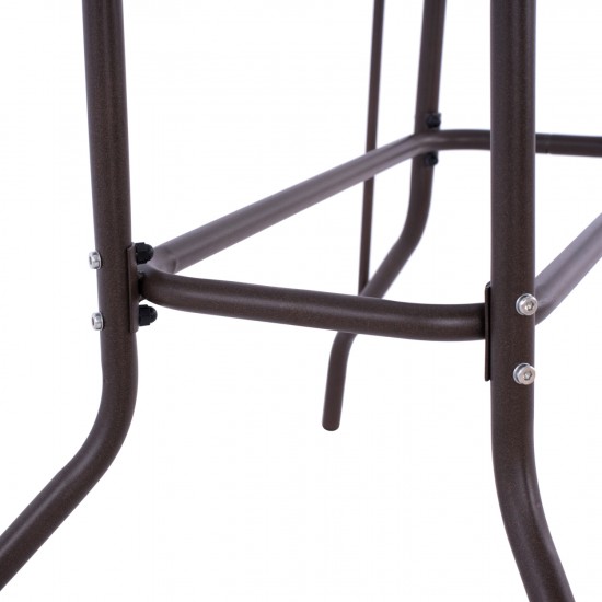 ΤΡΑΠΕΖΙ ADAM ΜΕΤΑΛΛΙΚΟ ΚΑΦΕ 110Χ60Χ71Υεκ.