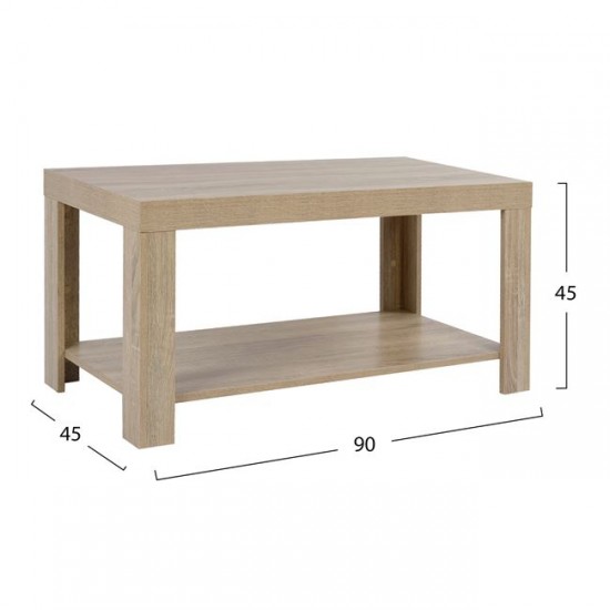 ΤΡΑΠΕΖΙ ΣΑΛΟΝΙΟΥ ΜΕΛΑΜΙΝΗΣ ALAYNA SONAMA 90X45X45 εκ.