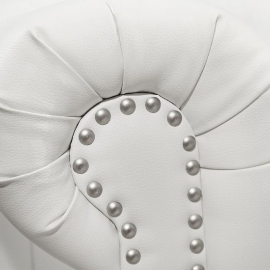 ΚΑΝΑΠΕΣ 2ΘΕΣΙΟΣ T.CHESTERFIELD ΤΕΧΝΟΔΕΡΜΑ ΛΕΥΚΟ ΜΑΤ