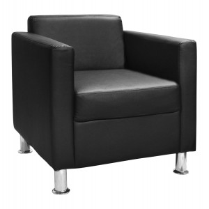 ΠΟΛΥΘΡΟΝΑ CUBO PU ΜΑΥΡΟ 70x71x73 εκ.