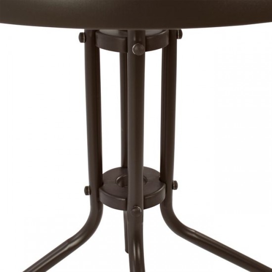 ΤΡΑΠΕΖΙ ΜΕΤΑΛΛΙΚΟ LIMA ΚΑΦΕ Φ60x70Yεκ.