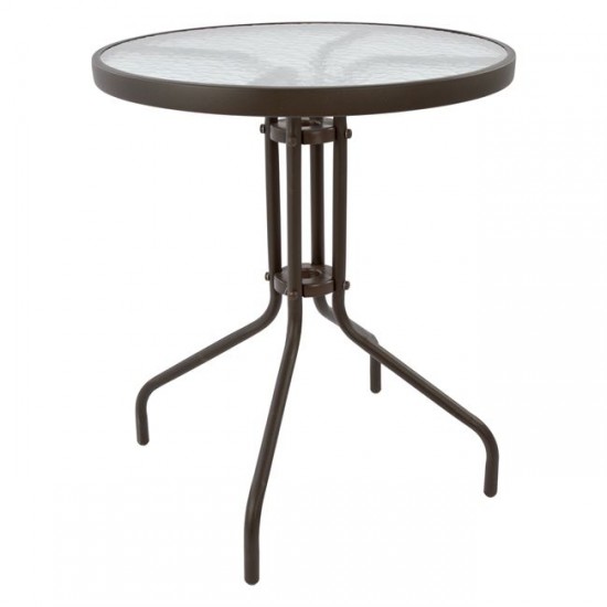 ΤΡΑΠΕΖΙ ΜΕΤΑΛΛΙΚΟ LIMA ΚΑΦΕ Φ60x70Yεκ.