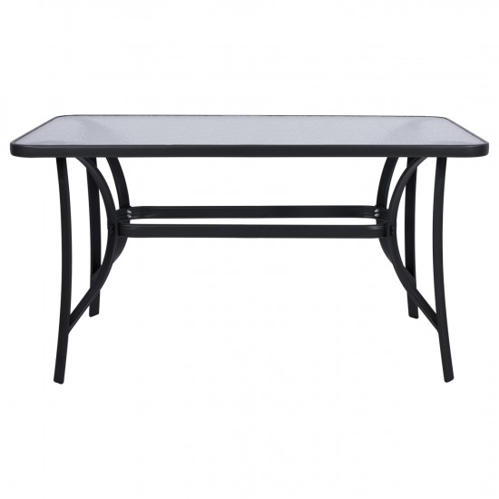 ΤΡΑΠΕΖΙ BRUNO ΜΕΤΑΛΛΙΚΟ ΓΚΡΙ 140Χ80Χ72Υεκ.