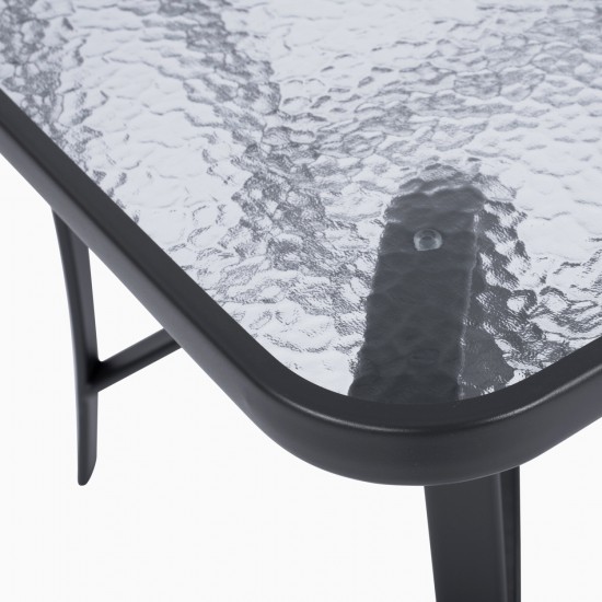 ΤΡΑΠΕΖΙ BRUNO ΜΕΤΑΛΛΙΚΟ ΓΚΡΙ 140Χ80Χ72Υεκ.