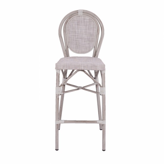 ΣΚΑΜΠΩ ΑΛΟΥΜΙΝΙΟΥ BAMBOO LOOK ΠΑΤΙΝΑ ΛΕΥΚΟ ΜΕ TEXTLINE HM5110