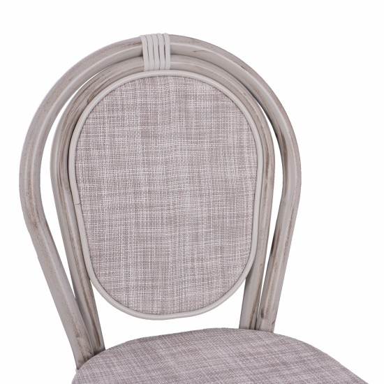 ΣΚΑΜΠΩ ΑΛΟΥΜΙΝΙΟΥ BAMBOO LOOK ΠΑΤΙΝΑ ΛΕΥΚΟ ΜΕ TEXTLINE HM5110