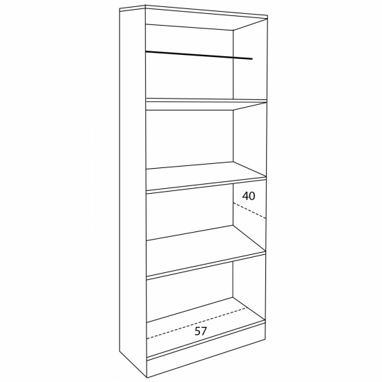 ΝΤΟΥΛΑΠΑ 2ΦΥΛΛΗ ΜΕ ΤΡΙΑ ΡΑΦΙΑ  ZEBRANO 60Χ42Χ180εκ.