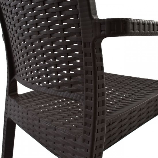 ΠΟΛΥΘΡΟΝΑ ΠΟΛΥΠΡΟΠΥΛΕΝΙΟΥ ΒΑΡΕΩΣ ΤΥΠΟΥ KAGANU DARK BROWN 57x55,5x89 εκ.