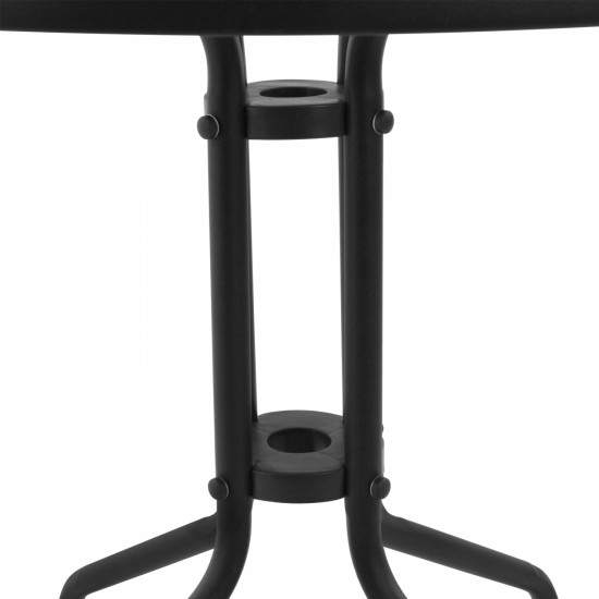 ΤΡΑΠΕΖΙ ΜΕΤΑΛΛΙΚΟ ΓΚΡΙ Φ70Χ70