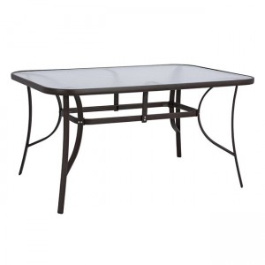 ΤΡΑΠΕΖΙ ΟΡΘΟΓΩΝΙΟ ΜΕΤΑΛΛΙΚΟ ΚΑΦΕ 150X90Χ72Υεκ. 