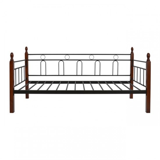 ΚΑΝΑΠΕΣ ΚΡΕΒΑΤΙ MILA ΣΤΡΩΜΑ 90Χ190 ΜΕΤΑΛΛΟ ΚΑΙ ΞΥΛΟ