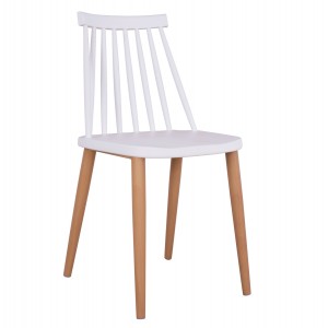 ΚΑΡΕΚΛΑ ΤΡΑΠΕΖΑΡΙΑΣ VANESSA ΛΕΥΚΗ ΜΕ ΜΕΤΑΛΛΙΚΑ ΠΟΔΙΑ 43x46,5x82 εκ.